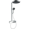 HANSGROHE Rainfinity Showerpipe nástenný sprchový systém s termostatom ShowerTablet 350, horná sprcha 1jet priemer 360 mm, ručná sprcha 3jet, chróm, 26853000