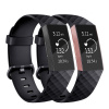 BStrap Silicone Diamond Large remienok na Fitbit Charge 3 / 4, black SFI008C10