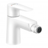 Hansgrohe Talis E, páková bidetová batéria s odtokovou súpravou s tiahlom, matná biela, HAN-71720700
