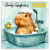 NOTIQUE - poznámkový kalendár Rozverné kapybary 2026, 30 × 30 cm