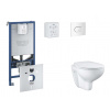 Grohe Rapid SLX Set predstenovej inštalácie, klozetu, dosky SoftClose a tlačidla Arena Cosmopolitan, alpská biela SANI11BB3104-GR
