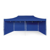 Nožnicový Párty stan 3x6m Oceľový PREMIUM - 4ks plné bočnice farba Modrá