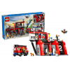 WELLHOX LEGO CITY Hasičská stanica s hasičským vozidlom 843 prvkov 60414 kociek