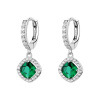 Náušnice Brosway Fancy Life Green so zelenými a čírymi kubickými zirkónmi - Striebro 925