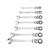 Klíče ráčnové očkoploché s kloubem, sada 7ks, 8-19mm (Extol premium 8816105)