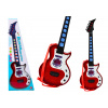 LEAN TOYS Elektrická detská gitara, melódie, svetelné efekty - červená
