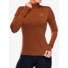 Funkčné tričko dámske Super.natural Tundra 175 Zip 1/4 Flear - horn brown/copper