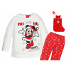 Pyžamo, župán - Disney pyžamá veľkosť 116 červená, ECRU (Minnie Mouse Set na sviatky Pajamas Sock 116)