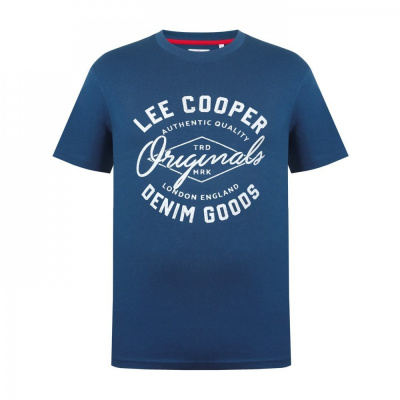 Lee Cooper Cooper pánske tričko Vintage Blue 4XL