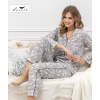 Pyžamo Leveza 1609 Bronia long/r M-2XL bez zipsu pískově černá M