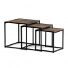 Autronic Konferenčný stolík 45x45cm, mdf, old wood, AF-3003 OLW