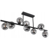 Globo 56133-9D LED prisadené stropné svietidlo Riha 9x3W | 720lm | G9 | 3000K - čierna, dymová