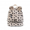 Childhome Detský batoh My First Bag Canvas Leopard