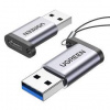 Redukcia UGREEN USB-C/USB 3.0 (50533) sivá