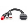 Diagnostický adaptér Zander 3v1 Yamaha 3/4-pin Honda 6-pin OBD-II