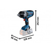 BOSCH Akumulátorový rázový utahovák GDS 18V-1600 HC 06019M1000