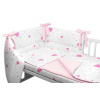 Mantinel s obliečkami 3D bavlnená sada, I love Girl, 135x100 cm Baby Nellys, ružový/biely Baby Nellys