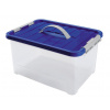 Plastový úložný box s vekom a uchom HEIDRUN Clip Box 25l