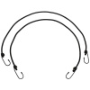 MFH elastická šnúra s kovovými háčikmi, priemer 6 mm / dĺžka 75 cm, ČIERNA