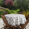 Eurofirany GARDEN obrus na terasu a balkón z nepremokavej látky kruhový 17G námornícky štýl Polyester 150 cm kruh
