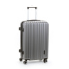 Veľký cestovný kufor na 4 kolieskach, škrupinový, ABS, 100 l, Worldline 623 sivá