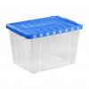 Tontarelli Úložný box s otváracím vekom LINEA DOUBLE 19 l transparent/sv.modrá 8034555AS1