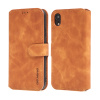 AppleMix DG.MING puzdro pre Apple iPhone Xr - stojan + slot na kreditnú kartu - hnedé