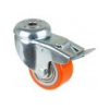 Nízkoprofilové koliesko 50x25 mm otočná kladka s brzdou centrálny otvor