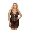 Čierne negližé aa052178 alebo anais apparel plus size