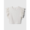GAP Baby crop top s volánikmi Biela 2YRS Biela Biela