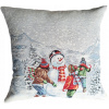 Obliečka na vankúš - Dekoratívne vankúš Pastel vlákno 45 x 45 cm (Gobelin vankúš pre zimu 45x45 cm s deťmi)