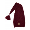 Vianočná čiapka s brmbolcom pletená vínová Mikk-line Veľkosť: 47-50cm (1-3 roky)