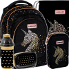 Batoh Head Školská taška Unicorn Unicorn + 4 ďalšie produkty (TRIEDA 1 3 ŠKOLSKÝ BATOH PRE DIEVČA ČIERNO ZLATÝ JEDNOROŽEC)