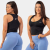 Dámske crop tielko 422 Black - NEBBIA Veľkosť: L
