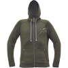 CERVA NEURUM / Celozapínacia mikina s kapucňou - tmavo olivová M