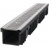 Odvodňovací plastový žľab BIELBET A15 s nerezovou mrežou 1000 x 130 x 105 mm