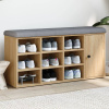 Lavička na topánky dub sonoma 102x32x50 cm kompozitné drevo-ForU-835091
