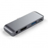 USB Hub Satechi USB-C Mobile Pro Hub (HDMI 4K,1x Jack 3,5mm,1x USB 3.0,1x USB-C) (ST-TCMPHM) sivý