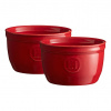 Ramekin Burgundy granátový červený 9 cm set 2 ks - Emile Henry (Sada 2 ks Ramequin Burgundy 9 cm granátový červený - Emile Henry)