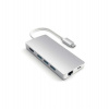 Satechi USB-C Multiport adaptér 4K 8ports V2 - Silver Aluminium (ST-TCMA2S)