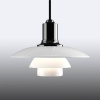 Louis Poulsen PH 2/1 sklenená závesná lampa čierna - 5741099252