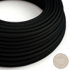 Kábel textilný Ultra Soft s lesklou čiernou tkaninou, 2 x 0.75mm, 1 meter