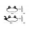 Brembo (Itálie) Predné brzdové doštičky Brembo 07YA2106 - Kawasaki KVF Brute Force 4x4i Left 650ccm - 05>