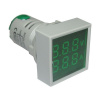 Voltmeter/Ampérmeter AD101-22VAMS panelový MP 60-500VAC +0-100AAC, zelený (R058H)