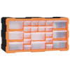 vidaXL Organizér s 22 zásuvkami 49x16x25,5 cm - Oranžová - 63494-18369