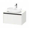 Duravit Ketho.2 Umývadlová skrinka s výrezom, 46x80x55 cm, 1 zásuvka, matná biela K24885018180000