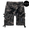 Brandit pánske cargo šortky PURE VINTAGE dark camo Farba: čierny maskáč, tmavý maskáč, Veľkosť: 4XL