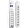 Qoltec Power strip | 8 zásuviek | 1,8 m | biely