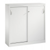 Kancelárska skriňa Acurado - Sideboard, posuvné dvere, 1200 x 400 x 1200 mm, bledosivá