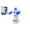 Robot jazdiaci plast 26cm Ang. hovoriace na batérie so svetlom so zvukom v krabici 22x28x11cm